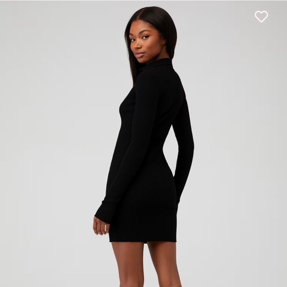 Cotton Citizen Black Ibiza Long Sleeve Polo Dress Medium NWT - Picture 6 of 8